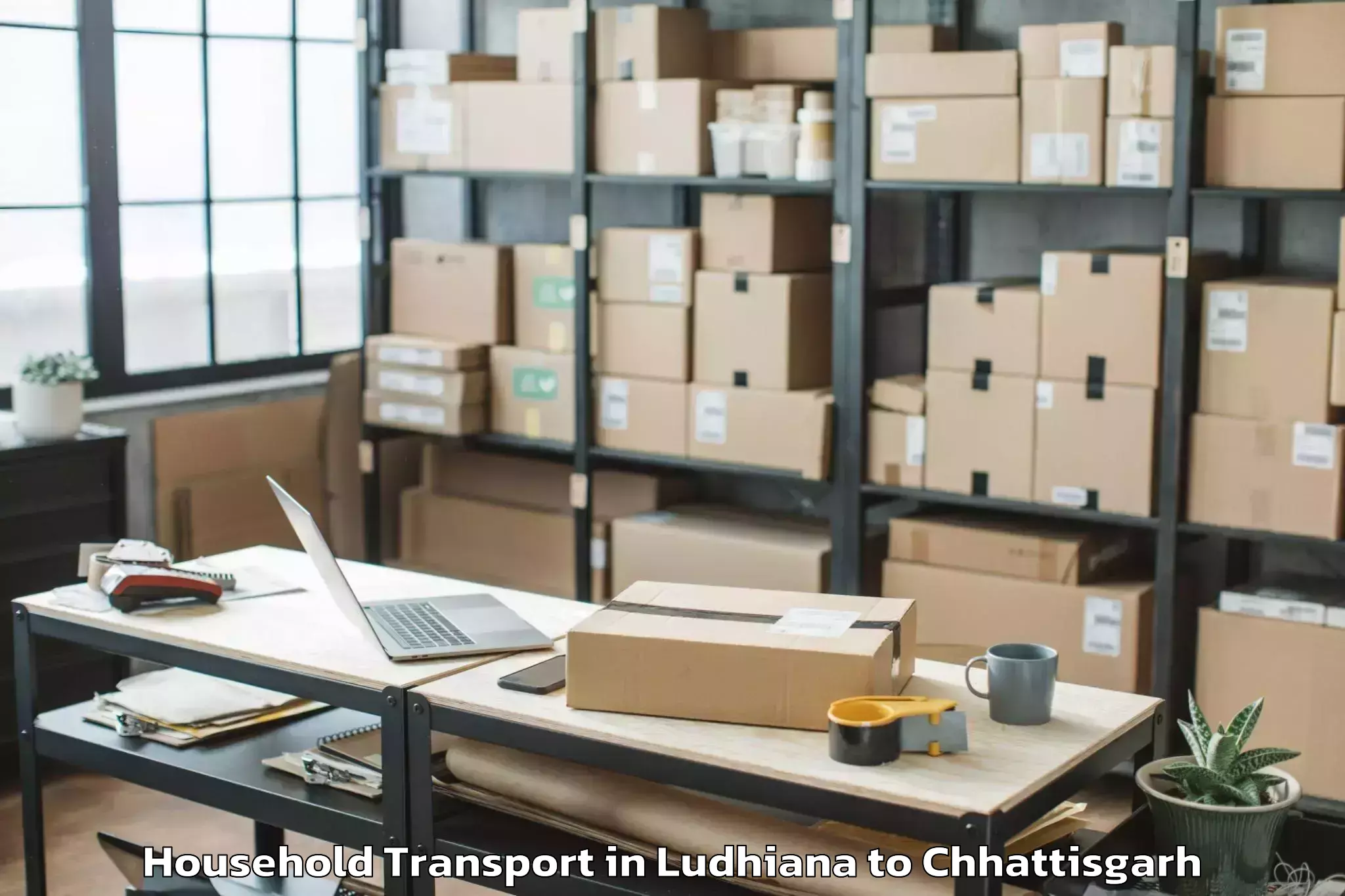 Affordable Ludhiana to Dongargaon Household Transport